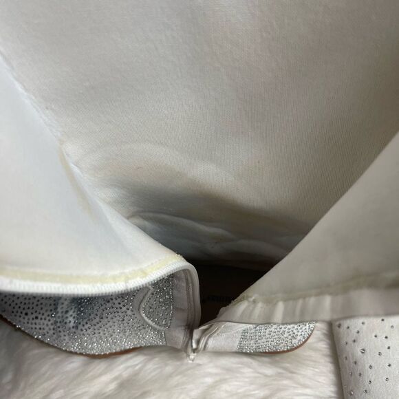 Pierre Dumas Wild Ones Glamour White textile Rhinestone Cowgirl Boots SZ10 - Picture 11 of 13